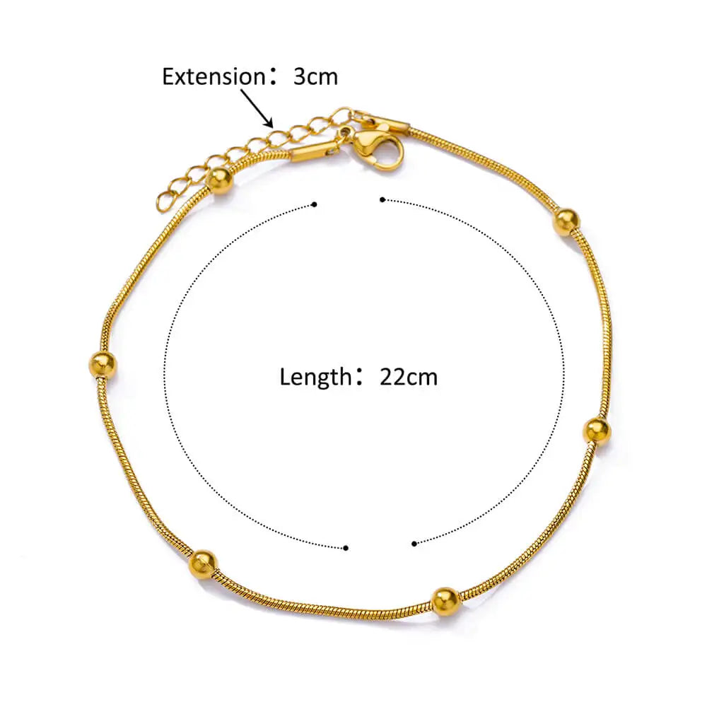 Vintage Anklet  Stainless Steel